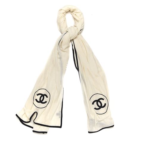 black and white chanel scarf|chanel silk scarf price.